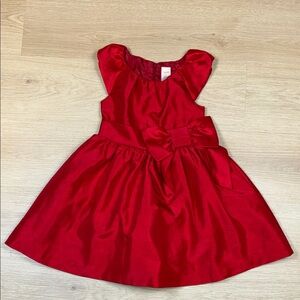 Gymboree Radiant Red Formal Girl’s 4T Dress with large bow detail